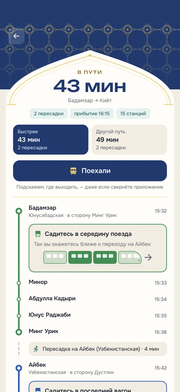 Подсказка, в какой вагон садиться
